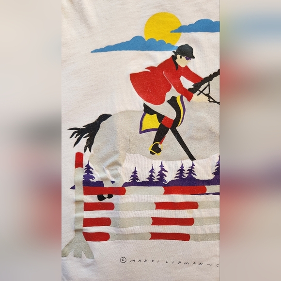 Vintage Marci Lipman Showjumping Tshirt - Picture 9 of 11